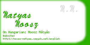 matyas moosz business card